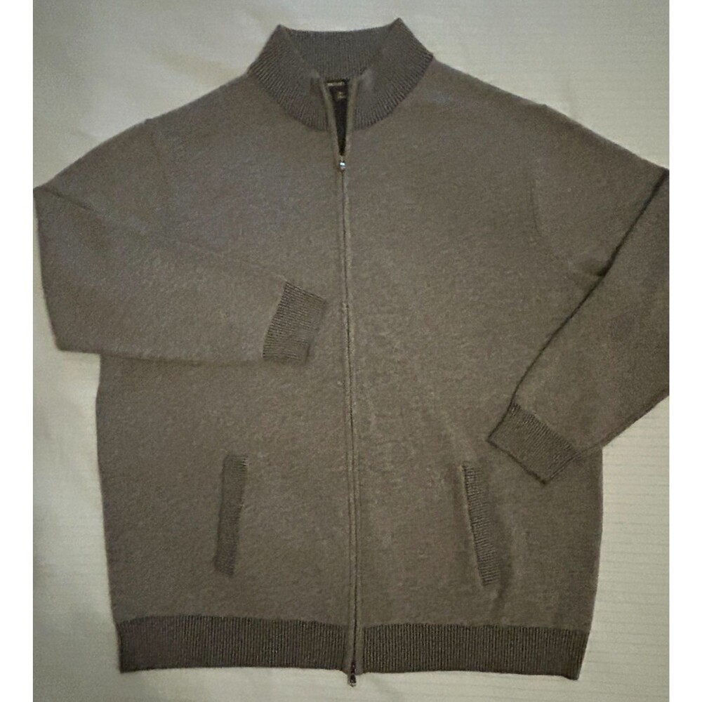 Michael Kors Heather Gray Full Zip Wool Cashmere Cardigan Sweater 3XT